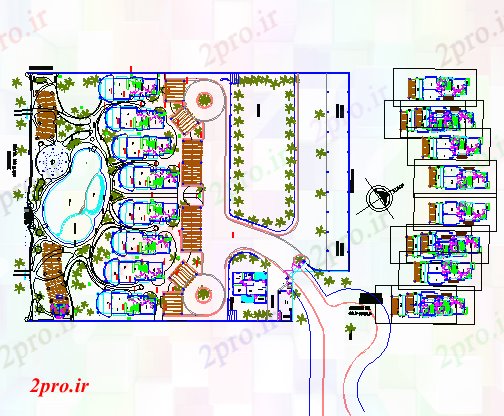 دانلود نقشه مسکونی ، ویلایی ، آپارتمان ساحل طرحی خانه جزئیات 76 در 98 متر (کد73498)