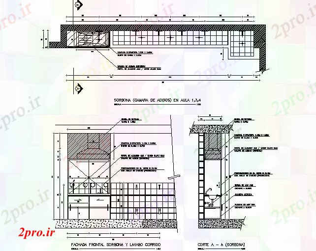 دانلود نقشه جزئیات لوله کشی اسیدوز جزئیات اتاق  (کد73528)