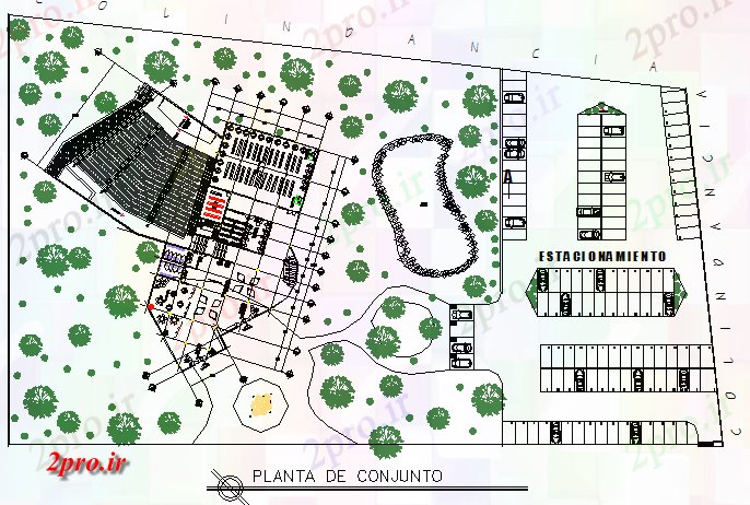 دانلود نقشه ساختمان دولتی ، سازمانی پروژه ساختمان کتابخانه طرحی جزئیات 25 در 46 متر (کد73529)