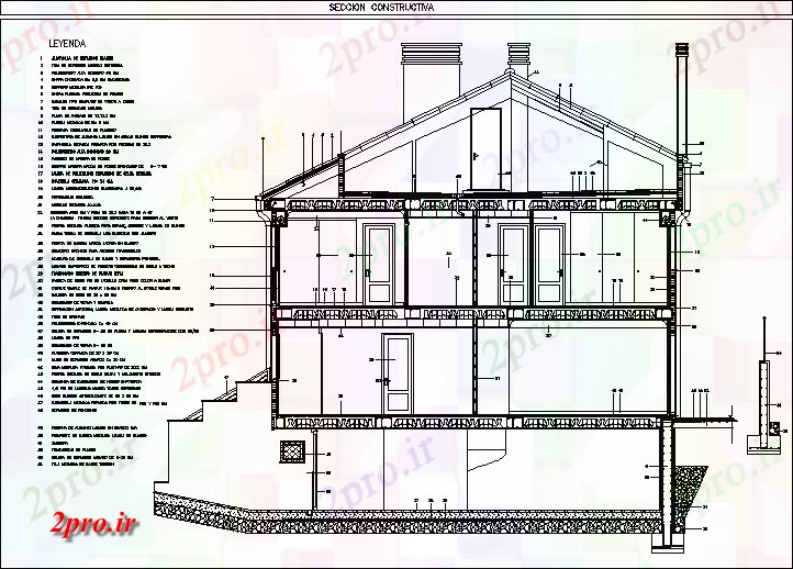 دانلود نقشه مسکونی  ، ویلایی ، آپارتمان  خانه بخش جزئیات (کد73545)