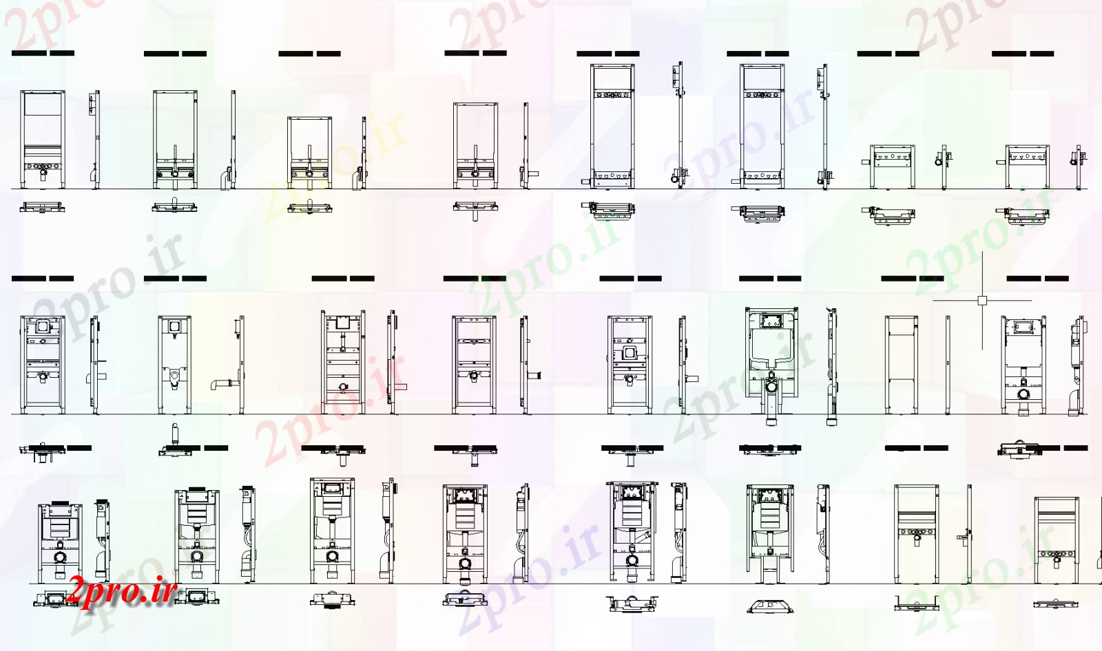 دانلود نقشه بلوک ، آرام ، نماد GEBERIT  طرحی جزئیات (کد73553)