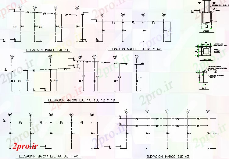 دانلود نقشه بلوک ، آرام ، نماد نما از مارکو جزئیات (کد73657)