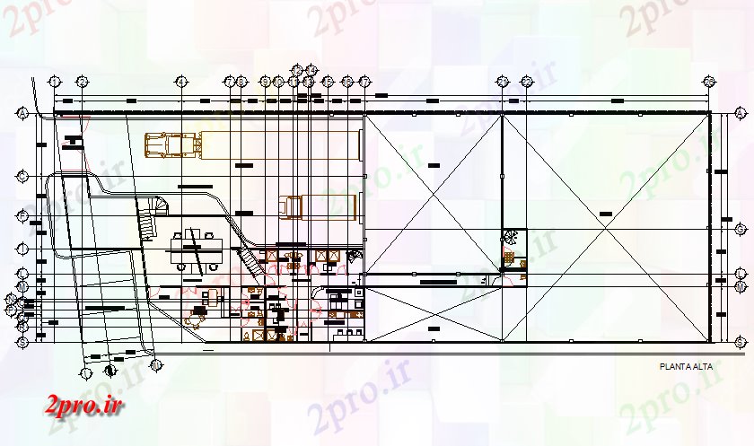 دانلود نقشه کارخانه صنعتی  ، کارگاه کار بسته بندی گوشت گاو گیاهان جزئیات (کد73660)