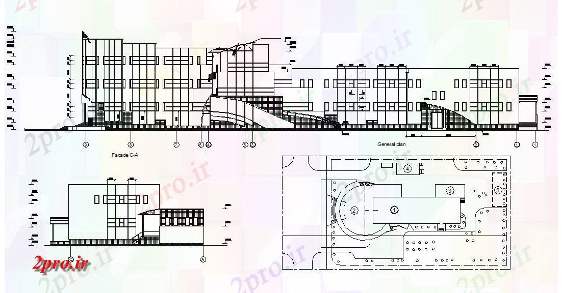 دانلود نقشه هایپر مارکت - مرکز خرید - فروشگاه طرحی از یک مرکز خرید 26 در 62 متر (کد73713)