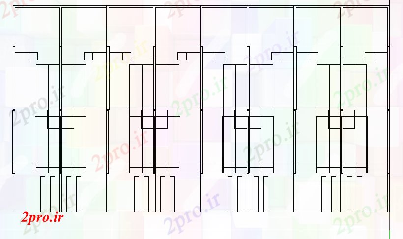 دانلود نقشه بلوک ، آرام ، نماد خاکی نمای دوقلو در برزیل جزئیات (کد73845)