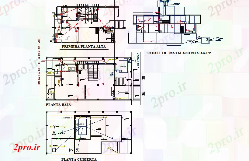 دانلود نقشه معماری کارخانه برق به طور متوسط ​​طرحی مسکن جزئیات (کد73860)