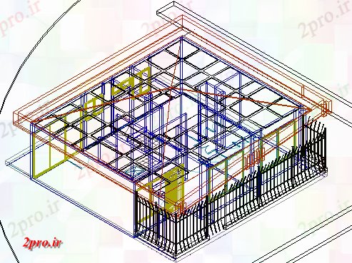 دانلود نقشه خانه های سه بعدی پروژه تک مسکن 3 طرحی جزئیات (کد73873)