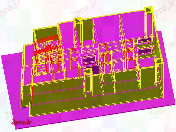 دانلود نقشه خانه های سه بعدی خانه محبوب 3 طرحی جزئیات (کد73884)
