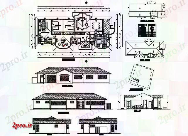 دانلود نقشه مسکونی ، ویلایی ، آپارتمان مسکن پروژه یک کارخانه جزئیات 17 در 40 متر (کد73890)