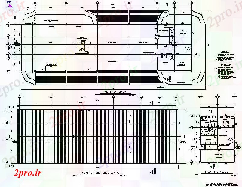 دانلود نقشه ساختمان دولتی ، سازمانی طرحی آتش مرکزی جزئیات 15 در 50 متر (کد73940)