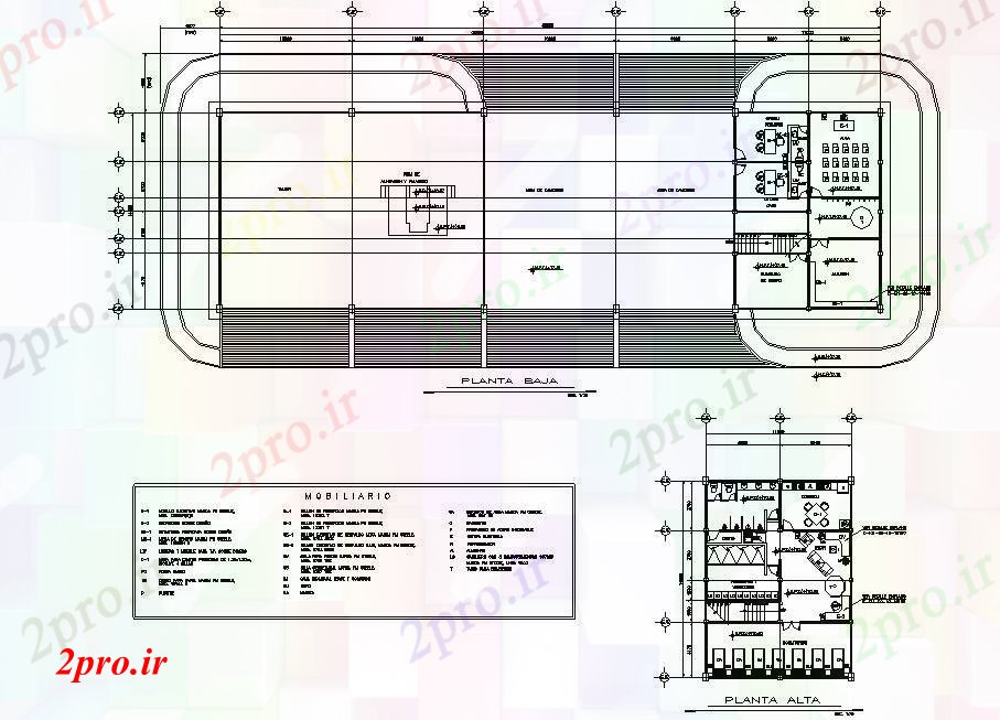 دانلود نقشه ساختمان دولتی ، سازمانی جزئیات آتش مرکزی 15 در 50 متر (کد73942)