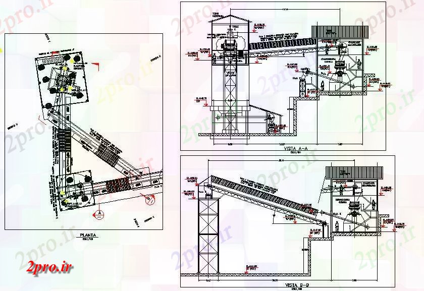 دانلود نقشه کارخانه صنعتی  ، کارگاه کارخانه اکسید در صنعت و معدن طرحی جزئیات (کد73951)