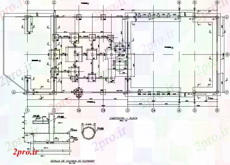 دانلود نقشه کارخانه صنعتی  ، کارگاه ساختمان از کارخانه فلوتاسیون مواد معدنی طرحی جزئیات (کد73956)