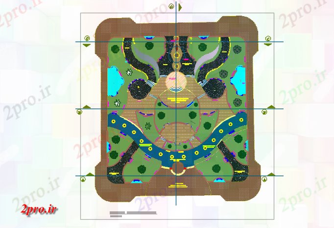 دانلود نقشه اتوماسیون باغ  محوطه سازی باغ  جزئیات (کد73977)