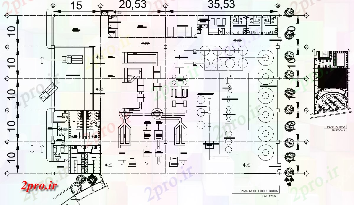 دانلود نقشه کارخانه صنعتی  ، کارگاه نمودار جریان بسته بندی مایعات جایگزین طرحی آب جزئیات (کد73980)