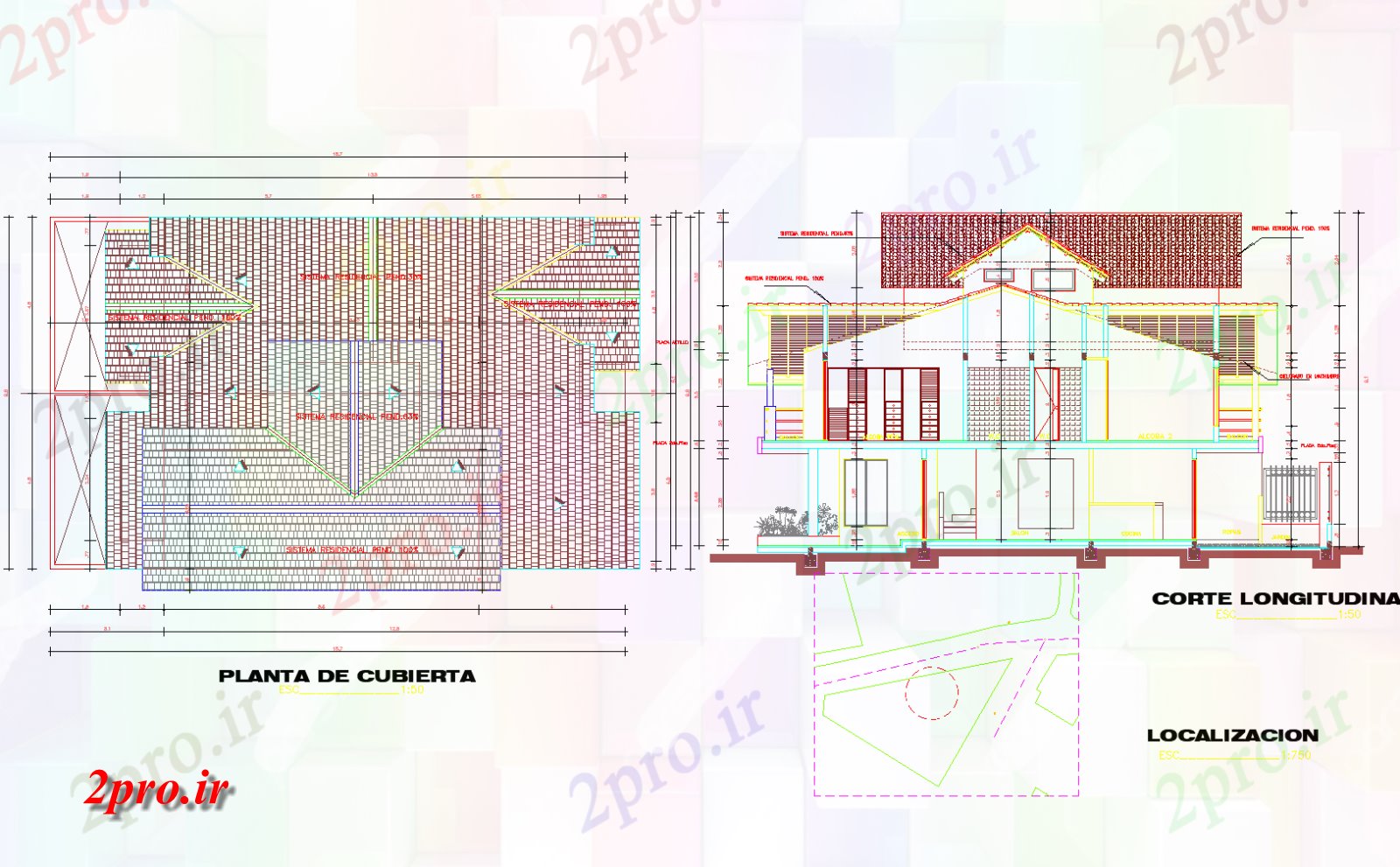 دانلود نقشه ساختمان مرتفعچند خانواده طرحی انبار جزئیات 9 در 15 متر (کد74015)