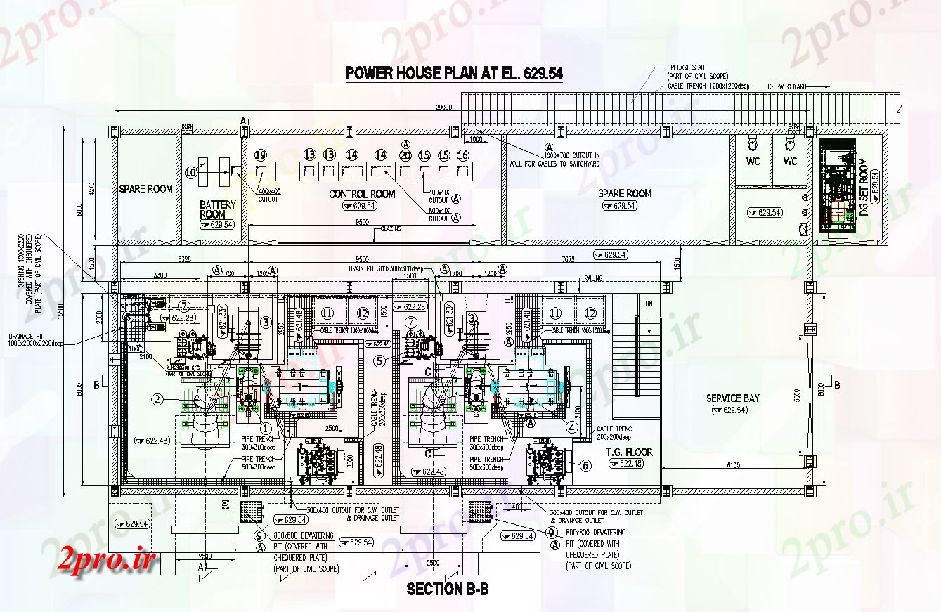 دانلود نقشه کارخانه صنعتی  ، کارگاه نیروگاه یک نیروگاه طرحی جزئیات مینی برق آبی (کد74044)