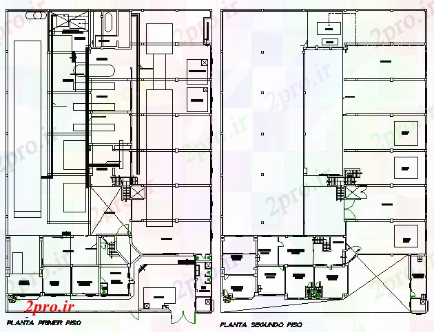 دانلود نقشه کارخانه صنعتی  ، کارگاه طبقه اول و طبقه دوم طرحی جزئیات  (کد74067)