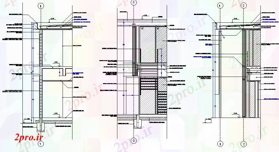 دانلود نقشه کارخانه صنعتی  ، کارگاه جزئیات ساختمان های صنعتی  ، قسمت های  (کد74078)