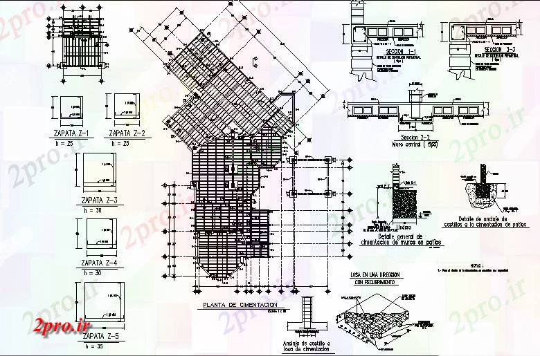 دانلود نقشه جزئیات ساخت و ساز سقف سازه جزئیات (کد74081)