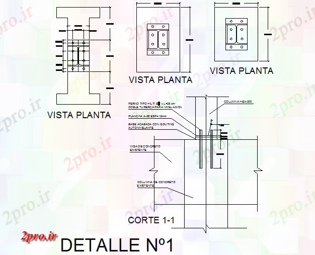 دانلود نقشه جزئیات ساخت و ساز جزئیات مشترک (کد74115)