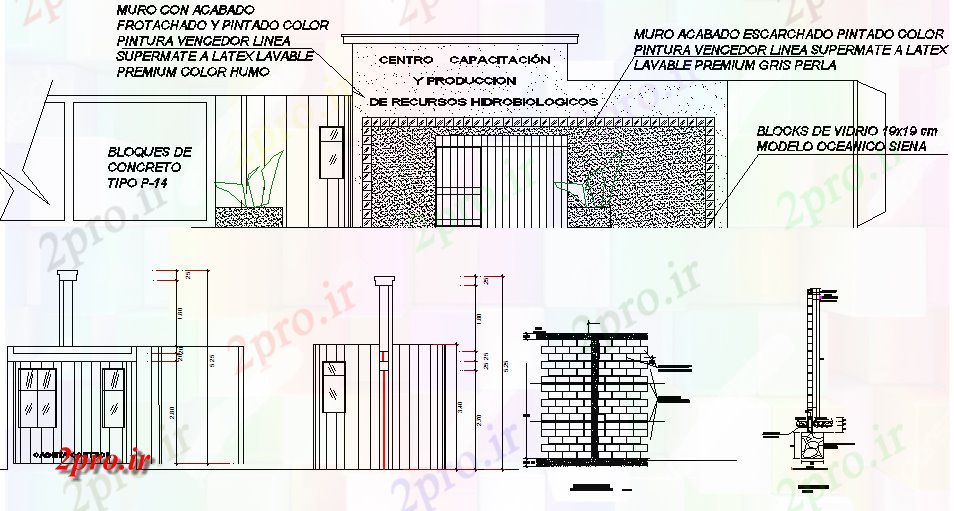 دانلود نقشه ساختمان اداری - تجاری - صنعتی بخش آبی جزئیات بیولوژیکی 83 در 86 متر (کد74121)