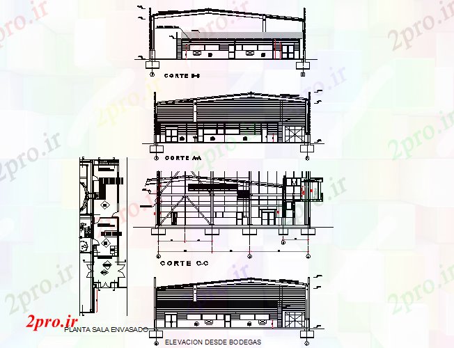 دانلود نقشه کارخانه صنعتی  ، کارگاه نما و بخش کارخانه برای ساخت عصاره مالت جزئیات (کد74172)