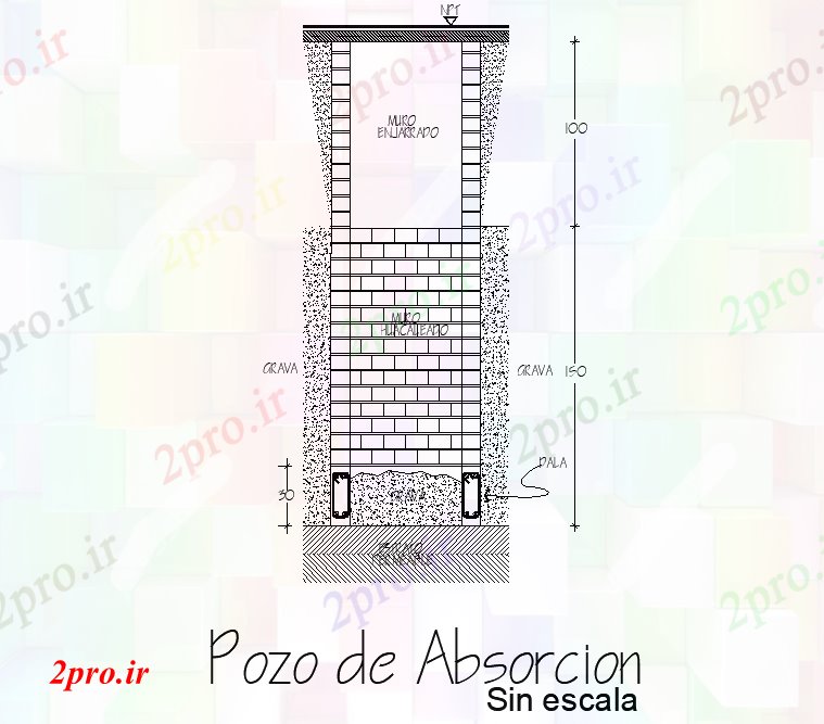 دانلود نقشه جزئیات ساخت و ساز جذب بخش به خوبی جزئیات (کد74176)