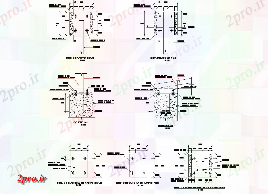 دانلود نقشه جزئیات ساخت و ساز بخش جزئیات neddal (کد74187)