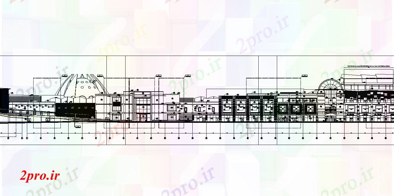 دانلود نقشه هایپر مارکت  - مرکز خرید - فروشگاه معمار طرحی خرید جزئیات (کد74227)