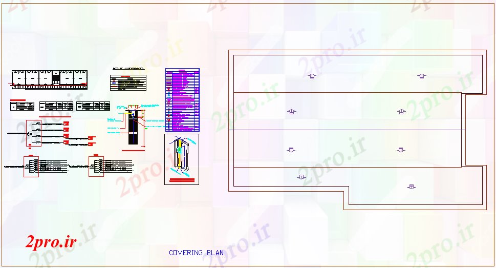 دانلود نقشه معماری طرحی جلد با طرحی هیئت مدیره سوئیچ الکتریکی با نمای ایزومتریک آن برای کارخانه چرم (کد74229)