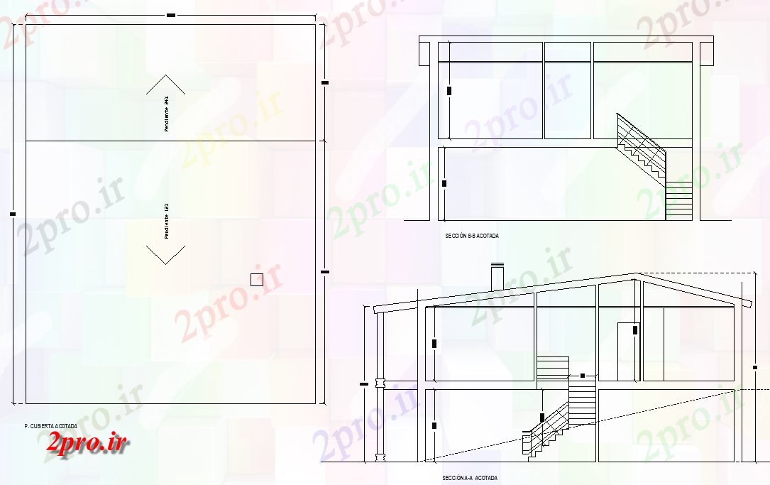 دانلود نقشه مسکونی ، ویلایی ، آپارتمان طرحی مجلس و بخش جزئیات 9 در 11 متر (کد74242)