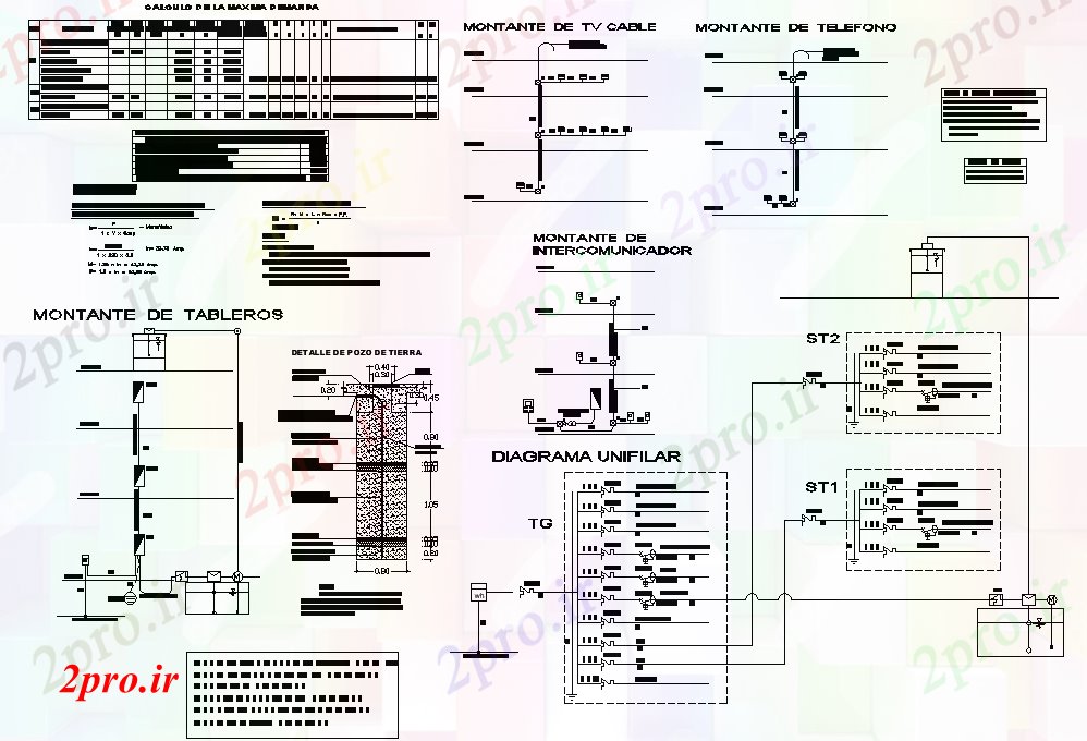دانلود نقشه معماری نمودار های الکتریکی جزئیات مدار (کد74291)