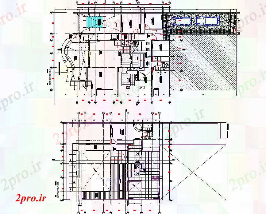 دانلود نقشه مسکونی ، ویلایی ، آپارتمان ساحل برنامه ریزی خانه جزئیات 14 در 16 متر (کد74318)