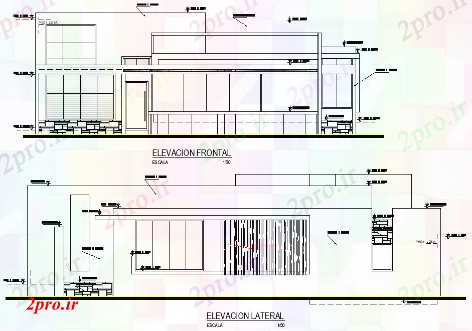 دانلود نقشه مسکونی ، ویلایی ، آپارتمان نما از ساحل خانه جزئیات 14 در 16 متر (کد74319)