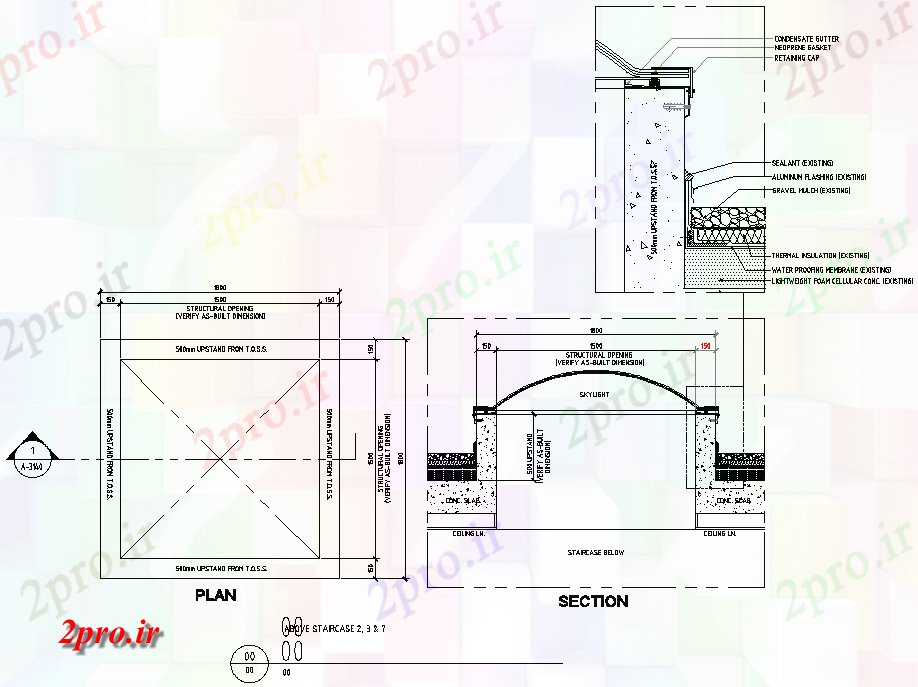 دانلود نقشه جزئیات ساخت و ساز آسمان طرحی نور جزئیات (کد74325)