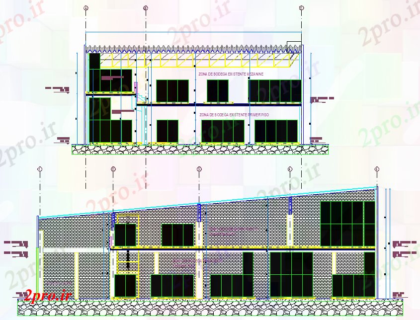 دانلود نقشه مسکونی  ، ویلایی ، آپارتمان  طرحی انبار و بخش جزئیات (کد74330)