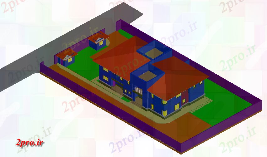 دانلود نقشه خانه های سه بعدی  صفحه اصلی تریدی با  های معماری (کد74382)