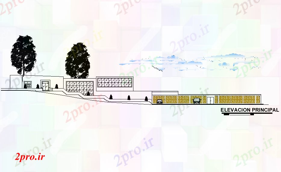 دانلود نقشه ساختمان اداری - تجاری - صنعتی نما از فن آوری طرحی مرکز نوآوری جزئیات (کد74460)