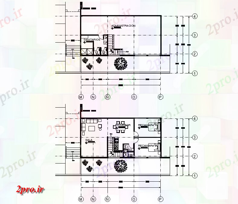 دانلود نقشه مسکونی ، ویلایی ، آپارتمان شبکه طرحی خانه جزئیات 29 در 67 متر (کد74479)