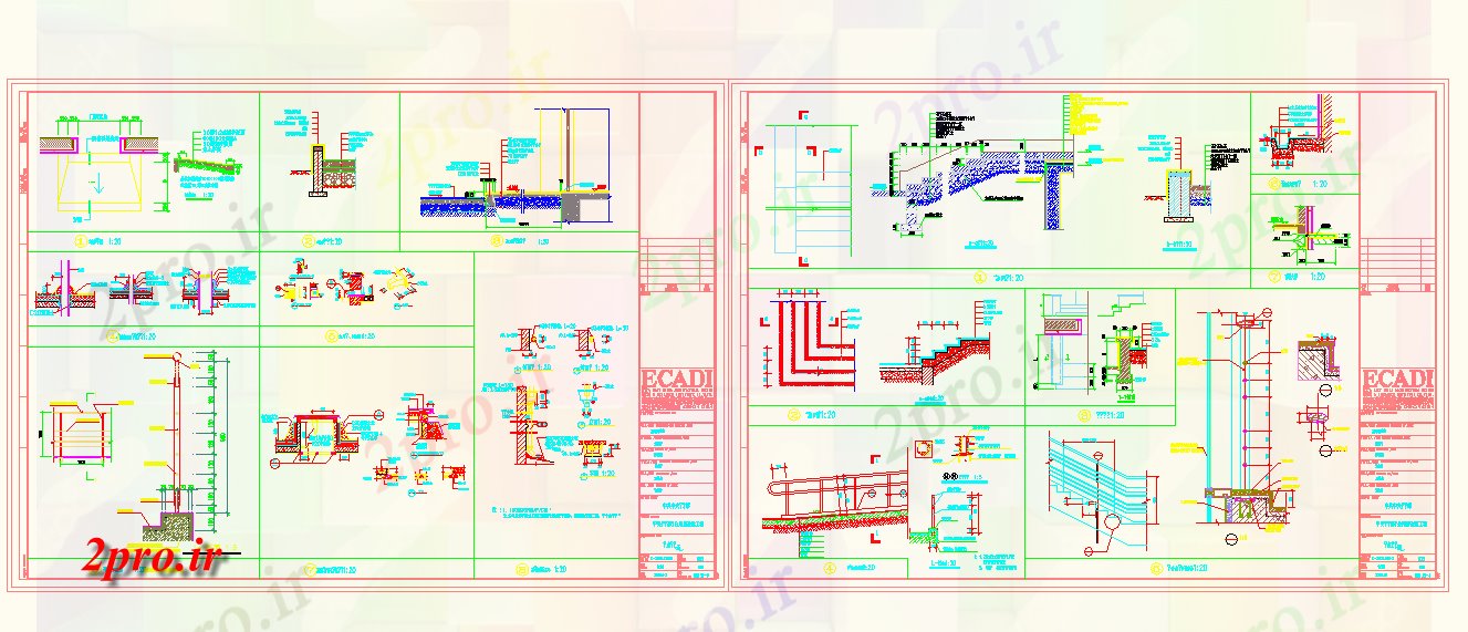دانلود نقشه پلان مقطعی جزئیات سازه و جزئیات ساختمانی (کد74492)