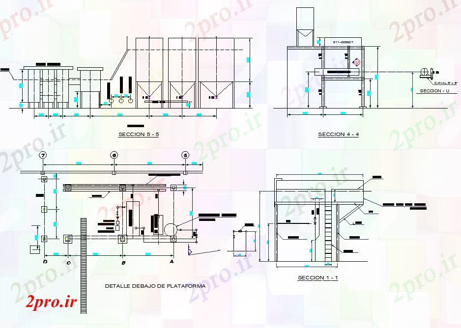 دانلود نقشه کارخانه صنعتی  ، کارگاه جزئیات روغن ماهی  (کد74555)