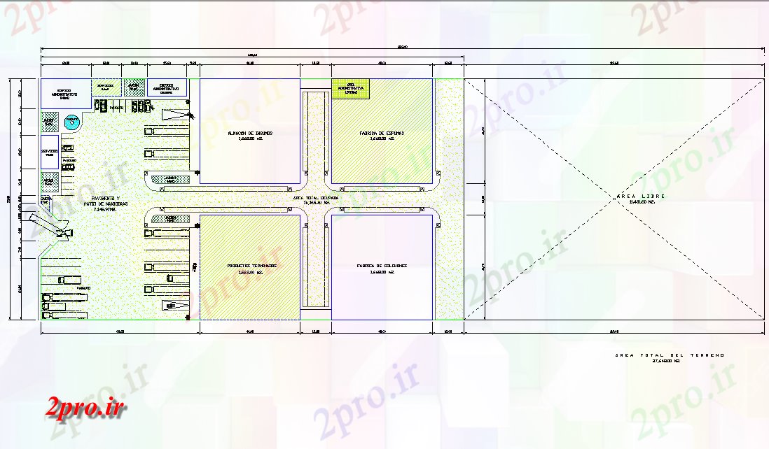 دانلود نقشه کارخانه صنعتی  ، کارگاه ذخیره سازی برنامه جزئیات (کد74557)