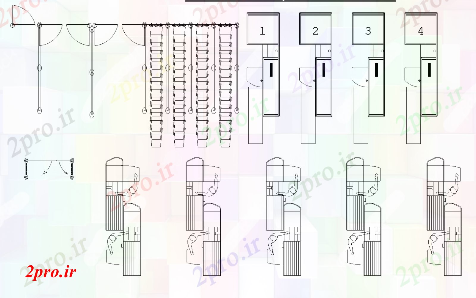 دانلود نقشه بلوک ، آرام ، نماد پرداخت طرحی مقابله جزئیات (کد74626)