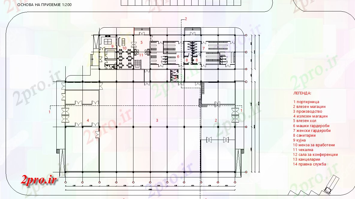 دانلود نقشه کارخانه صنعتی  ، کارگاه سالن صنعتی  طرحی جزئیات (کد74631)