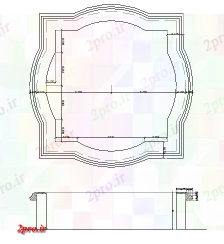 دانلود نقشه باغ جزئیات چشمه معدن (کد74650)