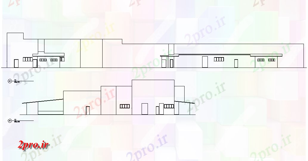 دانلود نقشه کارخانه صنعتی  ، کارگاه بخش یخچال و فریزر طرحی کشتارگاه جزئیات (کد74679)