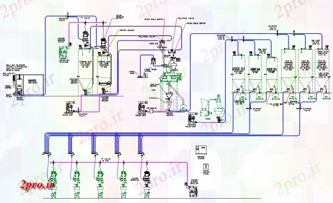 دانلود نقشه جزئیات ساخت و ساز کارخانه مخلوط جزئیات (کد74701)