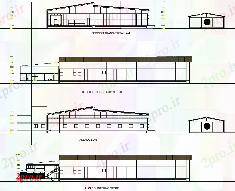 دانلود نقشه کارخانه صنعتی  ، کارگاه بخش و گیاه نما میگو روند در Tumbes طرحی جزئیات (کد74702)