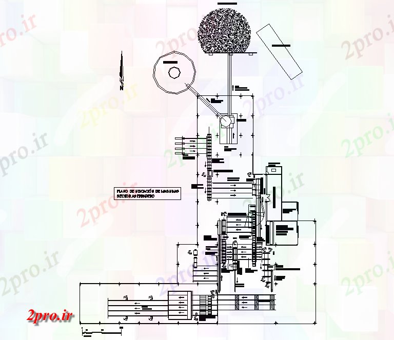 دانلود نقشه کارخانه صنعتی  ، کارگاه چوب طرحی آسیاب جزئیات (کد74736)